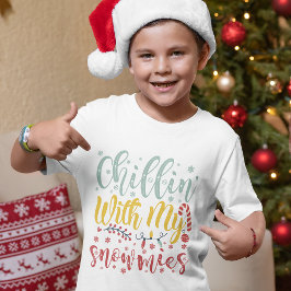 Chillin mit meinen Schneemassen Niedliche Weihnach T-Shirt