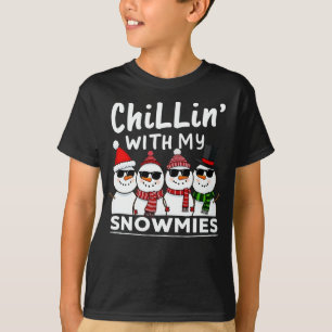 Chillin' mit meinen Snowmies Funny Snowman Weihnac T-Shirt