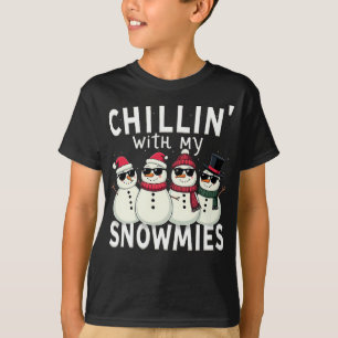 Chillin' mit meinen Snowmies Funny Snowman Weihnac T-Shirt