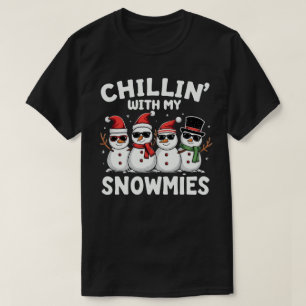 Chillin' mit meinen Snowmies Funny Snowman Weihnac T-Shirt