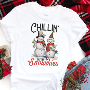 Chillin mit meinen Snowmies Funny Snowman Weihnach Tri-Blend Shirt