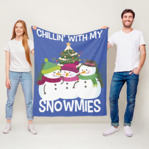 Chillin' mit meinen Snowmies Xmas Snowman Fleecedecke