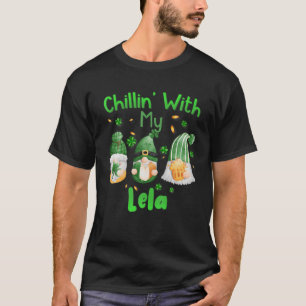 Chillin mit meiner Lela Green Kariert Gnomes St Pa T-Shirt