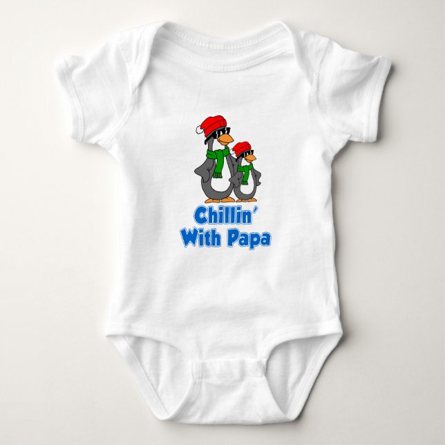 Chillin mit Papa Baby Strampler (Vorderseite)