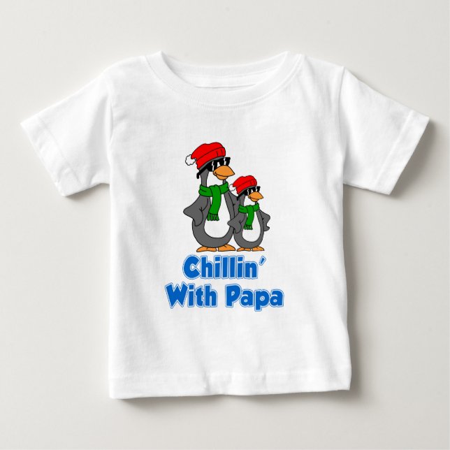 Chillin mit Papa Baby T-shirt (Vorderseite)