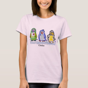 Chillin Niedlich Cartoon Pinguins Tshirt