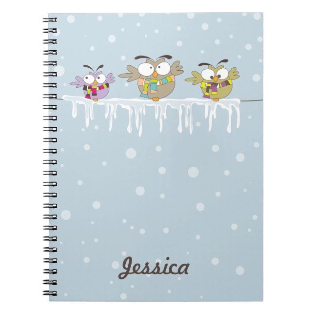 Chillin' Owls Notebook Notizblock (Vorderseite)