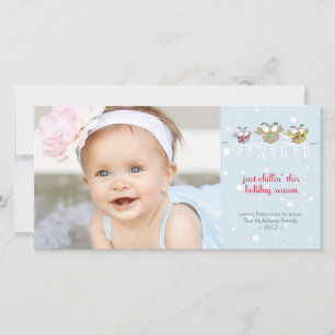 Chillin' Owls Premium 4x8 Carte photo