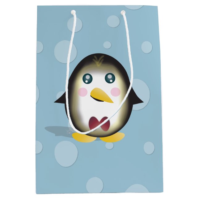 Chillin' Penguin Mittlere Geschenktüte (Vorderseite)