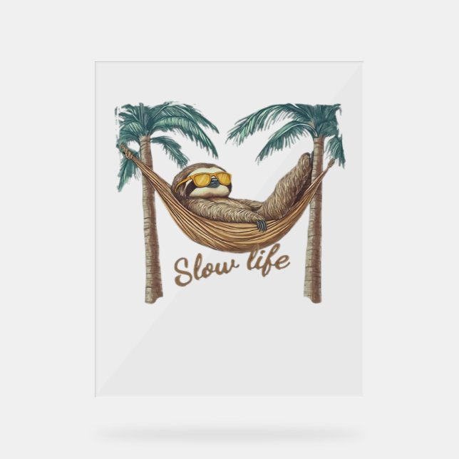 Chillin' Sloth dans un hamac T-shirt surdimensionn (Recto)
