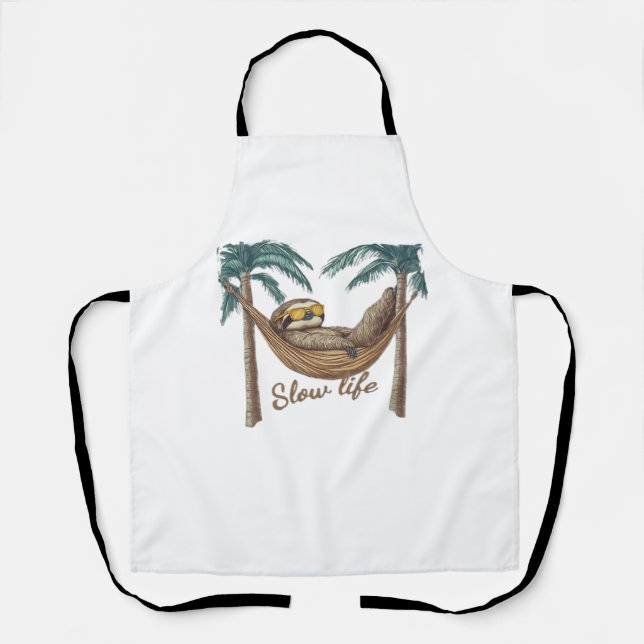 Chillin' Sloth in einem Hängematte Oversifizierter Schürze (Vorderseite)