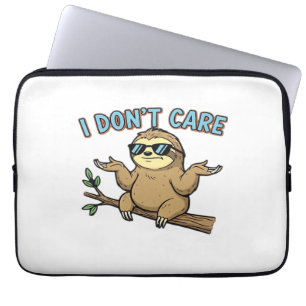 Chillin' Sloth ist mir egal, wie ich essenzielle T Laptopschutzhülle
