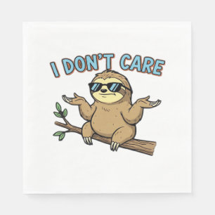 Chillin' Sloth ist mir egal, wie ich essenzielle T Serviette
