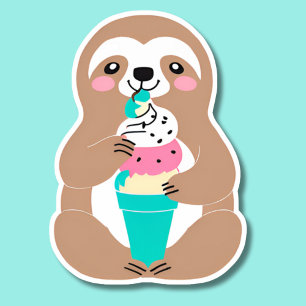 Chillin' Sloth Waterproof Aufkleber