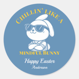 Chillin' wie ein gemäßigtes, sonniges, individuell runder aufkleber