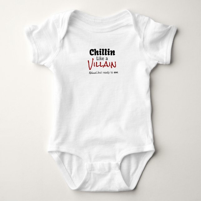 Chillin wie ein Villain. Entspannt... aber bereit  Baby Strampler (Vorderseite)