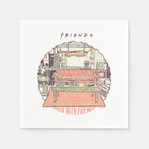 Chillin' with FRIENDS™ Cartoon Serviette