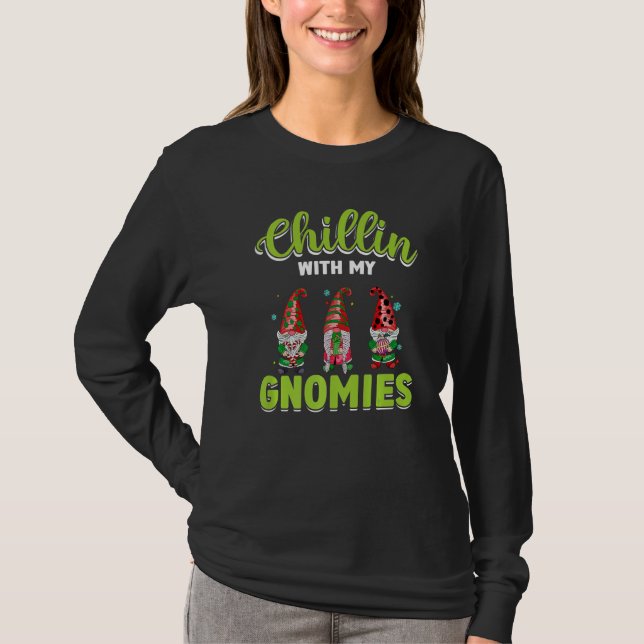 Chillin With My Gnomies St Patrick Day Gnomes Gard T-Shirt (Vorderseite)