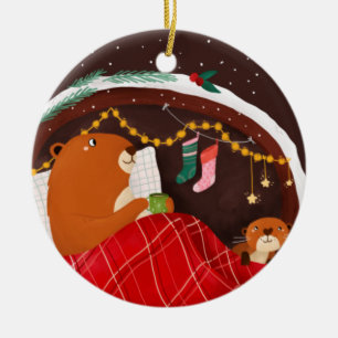 Chilling Beavers Keramik Ornament