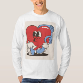 Chilling Heart Design Long Sleeve T - Shirt