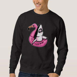 Chilling Shark Pool Flamingo Sad ästhetische Edgy  Sweatshirt