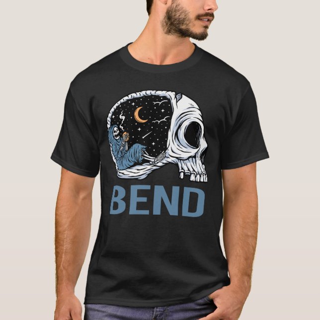 Chilling Skeleton - Bend T-Shirt (Vorderseite)