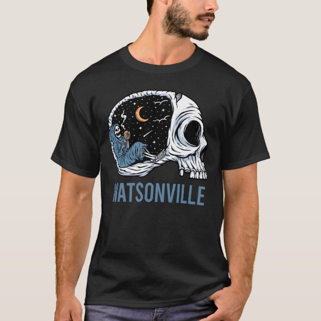 Chilling Skeleton - Watsonville T-Shirt (Vorderseite)