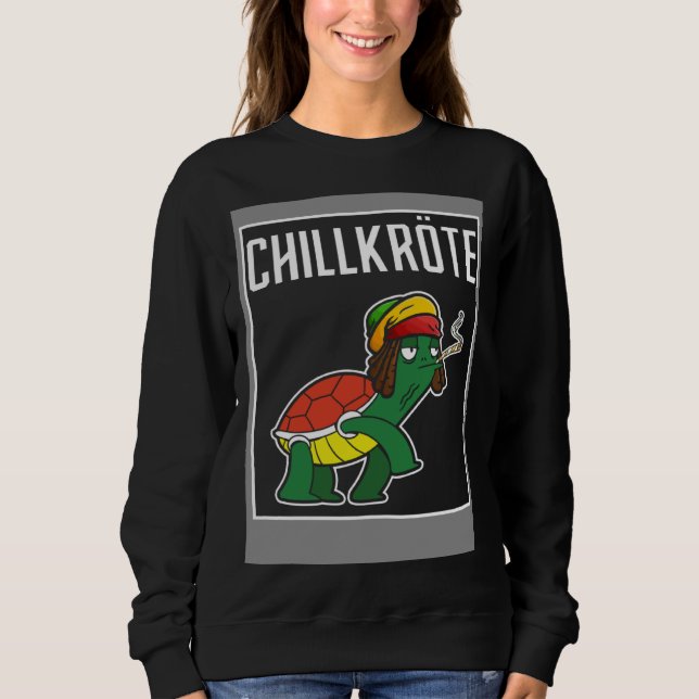 Chillkröte Couple Weed Sweatshirt (Vorderseite)