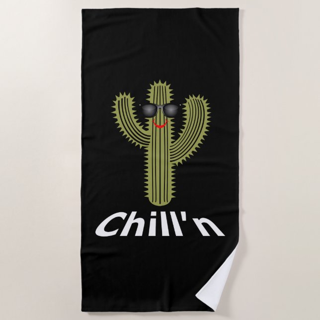 Chill'n Cactus Design - Serviette de plage (Devant)