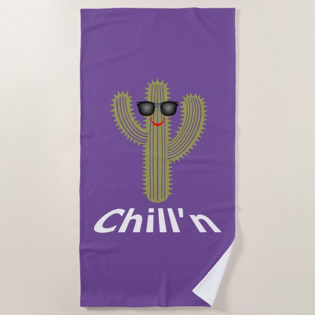 Chill'n Cactus Design - Serviette de plage (Devant)