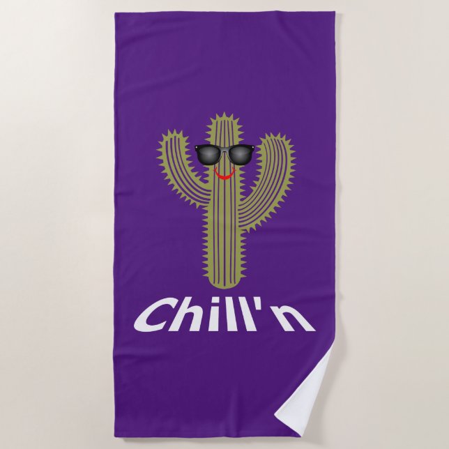 Chill'n Cactus Design - Strandtuch (Vorderseite)