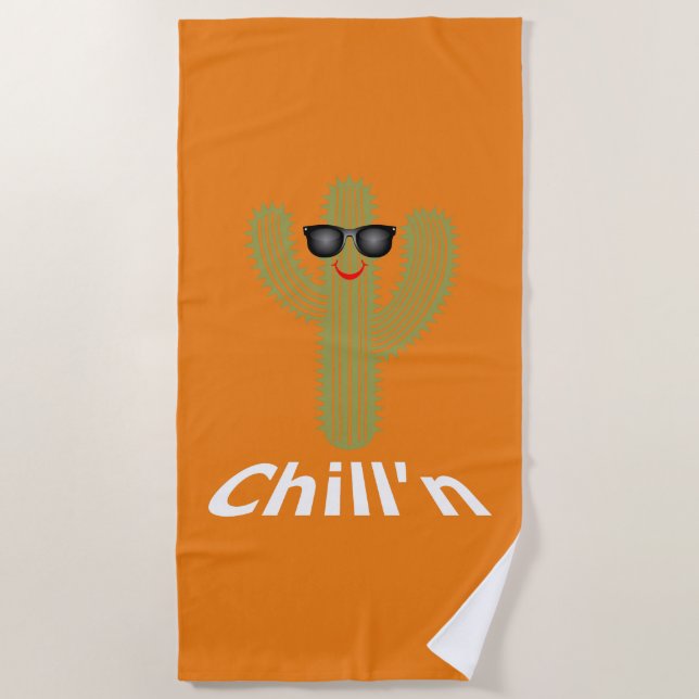 Chill'n Cactus Design - Strandtuch (Vorderseite)