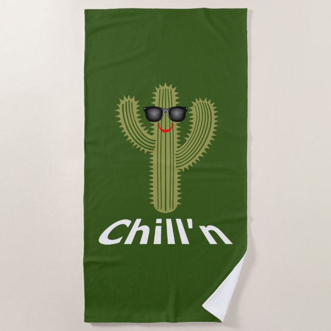 Chill'n Cactus Design - Strandtuch (Vorderseite)