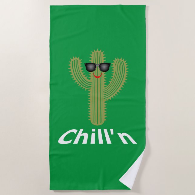 Chill'n Cactus Design - Strandtuch (Vorderseite)