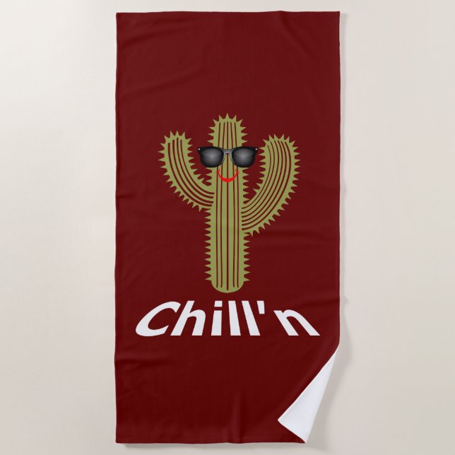 Chill'n Cactus Design - Strandtuch (Vorderseite)