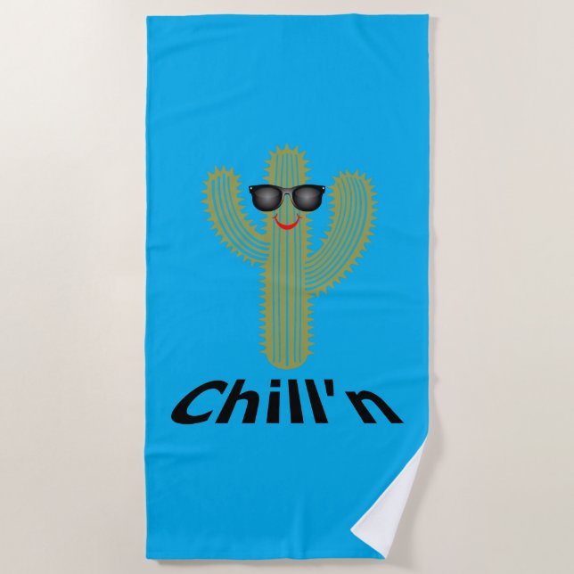 Chill'n Cactus Design - Strandtuch (Vorderseite)