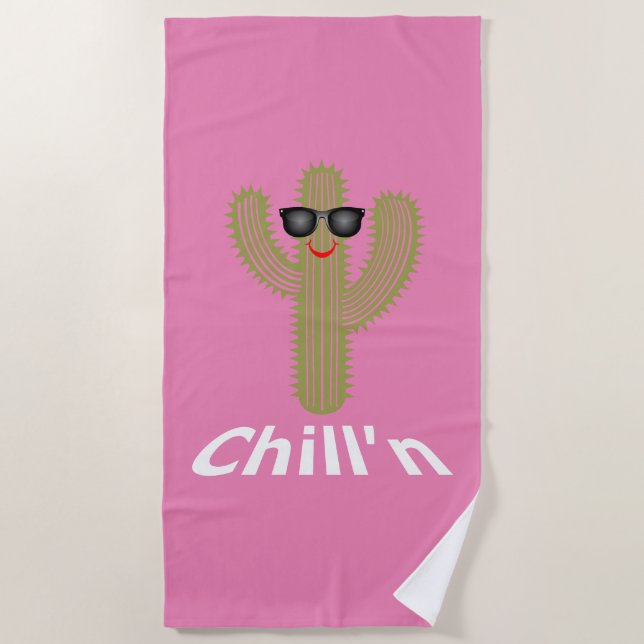 Chill'n Cactus Design - Strandtuch (Vorderseite)
