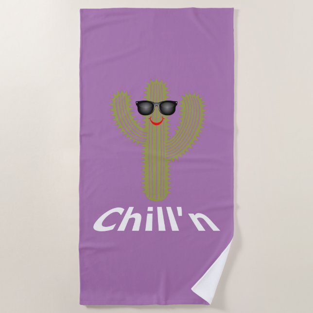 Chill'n Cactus Design - Strandtuch (Vorderseite)