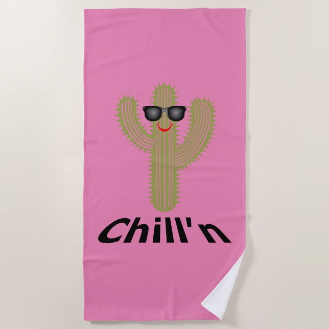 Chill'n Cactus Design - Strandtuch (Vorderseite)