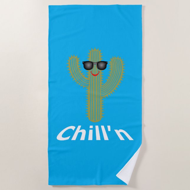 Chill'n Cactus Design - Strandtuch (Vorderseite)