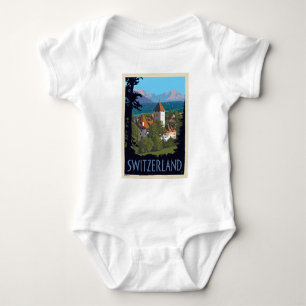Chillon Castle Schweiz Baby Strampler