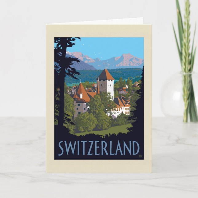 Chillon Castle | Schweiz Karte (Vorderseite)