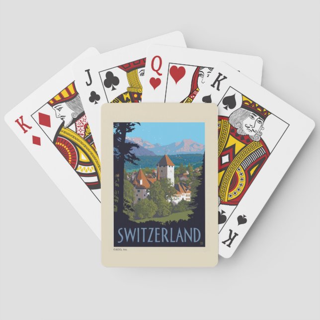 Chillon Castle | Schweiz Spielkarten (Rückseite)