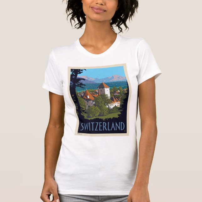 Chillon Castle | Schweiz T-Shirt (Vorderseite)