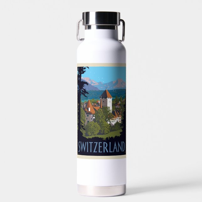 Chillon Castle | Schweiz Trinkflasche (Vorne)