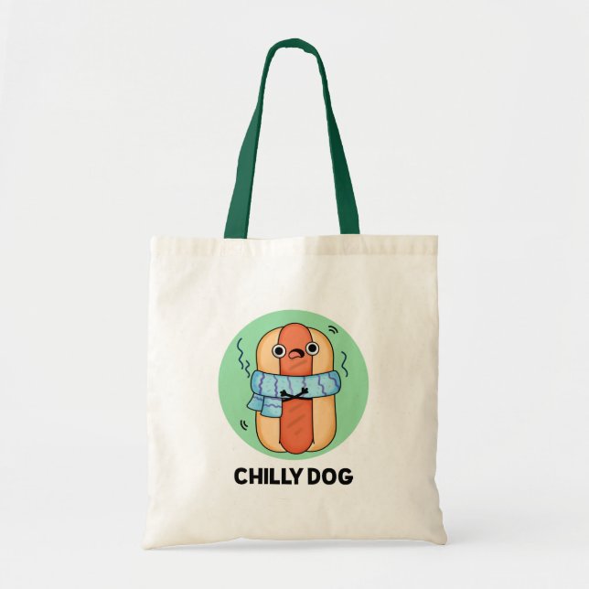 Chilly Hund Funny Chili Hot Dog Puff Tragetasche (Vorne)