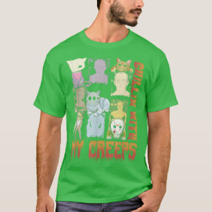 Chilly mit meinen Creeps Funny Cat Horror Movies S T-Shirt