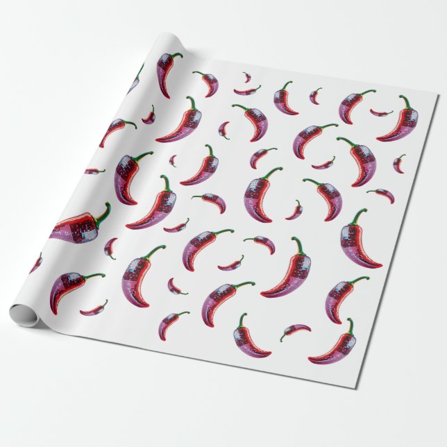 Chilly Pepper Disco Vibes Geschenkpapier (Ungerollt)