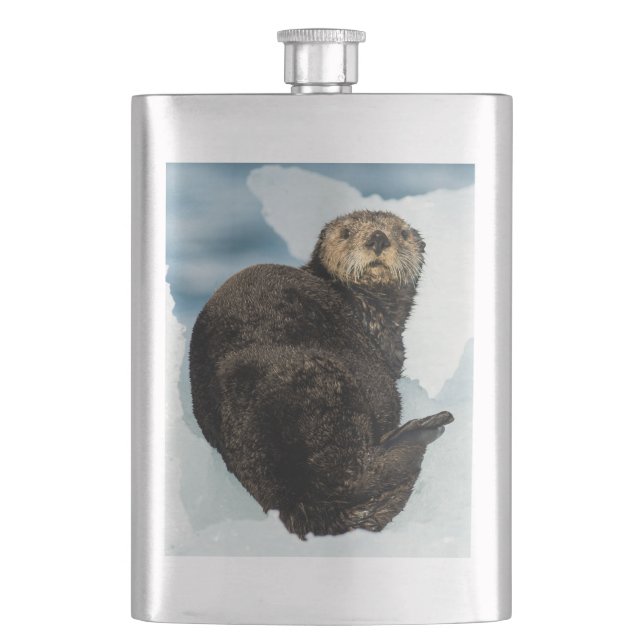 Chilly Sea Otter Flachmann (Vorderseite)