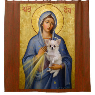 Chimama - Madonna und Chihuahua Duschvorhang